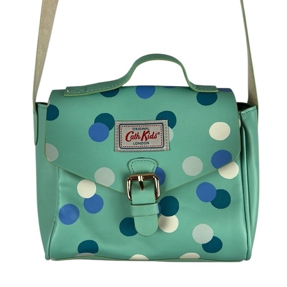 Cath Kidston Other - Cath Kidston Kids Retro Polka Dot Buckle Snap Closure Crossbody Bag Green Blue